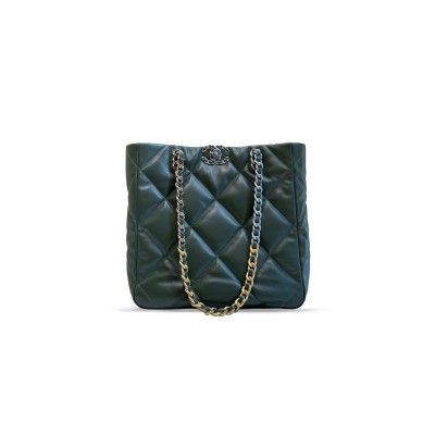 CHANEL 19 SHOPPING BAG QUILTED LEATHER MEDIUM AS3519 (30*30*10cm)